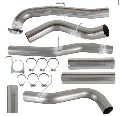 T409 exhaust kit contents - pipes, clamps and hangers - 2020+ L5P 5 inch